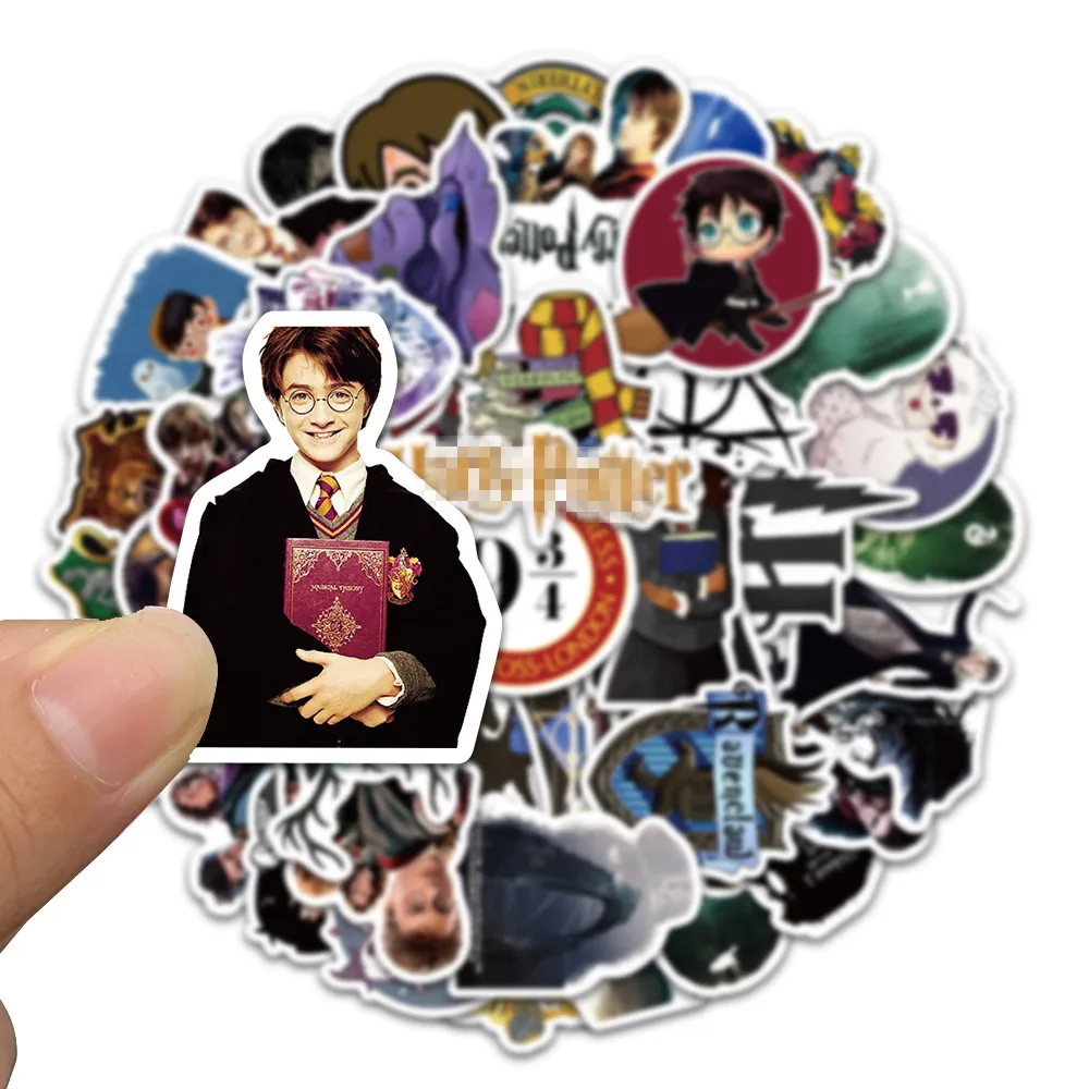 50Pcs Harried Potters Stickers Anime Sticker Waterproof for Phone Laptop Scrapbook Suitcase Kid's Toy Stickers Party gift cartoon stickers anime stickers colorful stickers decorative stickers paper stickers