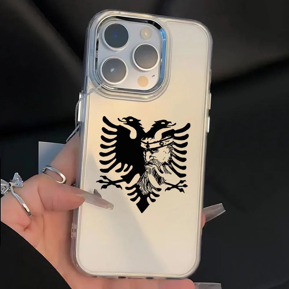 Albanian Eagle Transparent Soft Phone Case