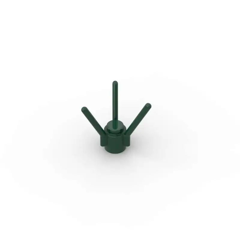 MOC 10PCS 3741 식물 꽃 줄기 빌딩 블록 스터드 및 3 줄기 농장 식물원 장식 벽돌 입자 장난감 선물