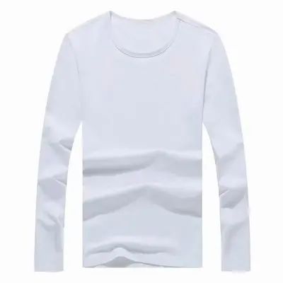 Pure white round neck with long sleeves