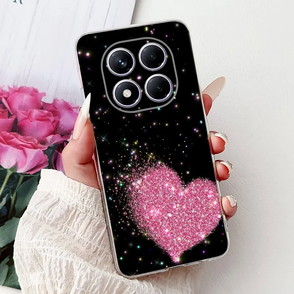 Cute Strawberry Love Heart Soft Silicone Clear Phone Case Cover