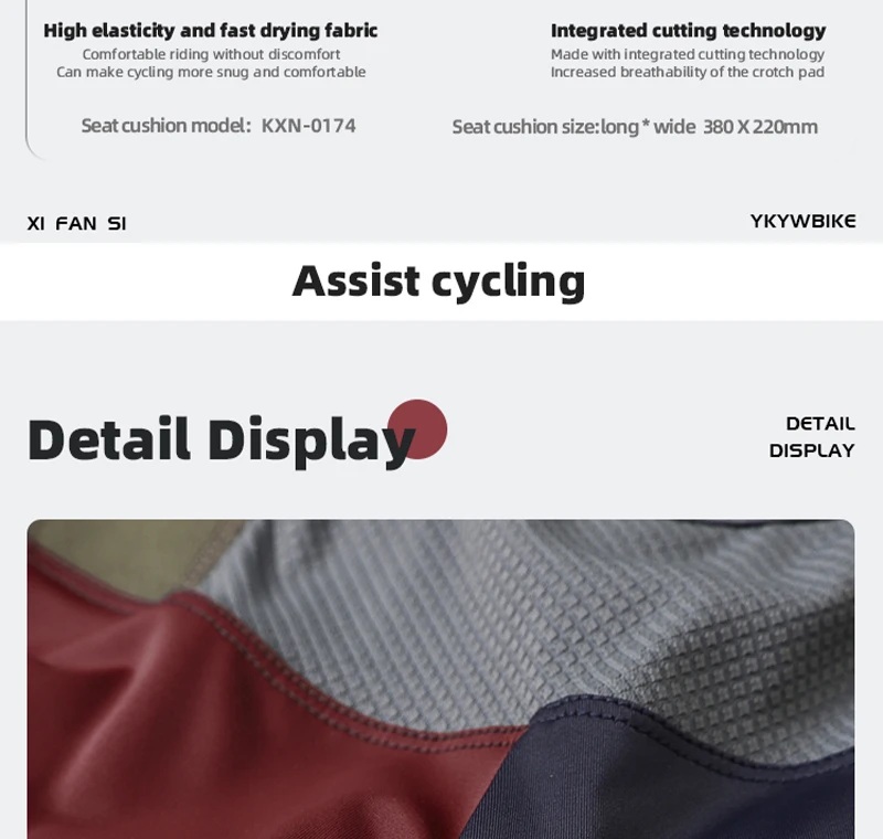 YKYWBIKE 2026 8 Stunden Herren Radsport-Trägerhose mit Belgien-Polsterung Sommer Rennrad-Trägerhose Fahrradshorts Radsportbekleidung – Detail 14