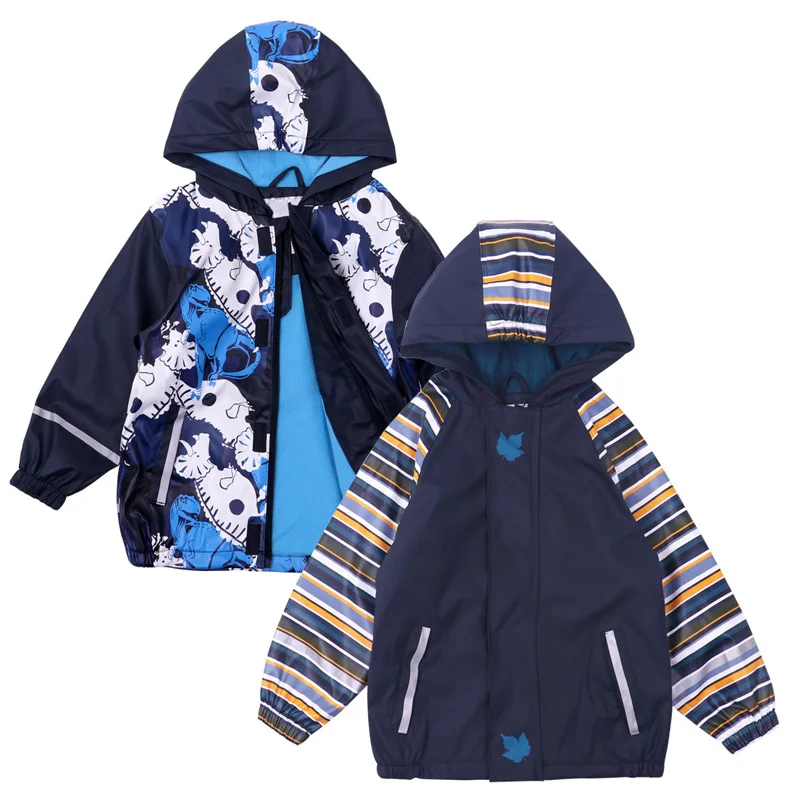2022 Rain Boys Jacket PU Velvet Kids 