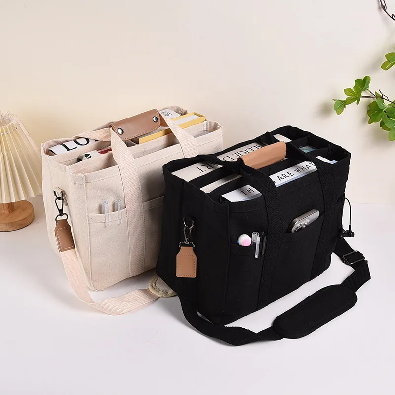 Damen-Canvas-Handtasche mit mehreren Fächern, großes Fassungsvermögen, lässige Shopper-Schultertasche für Damen, Mumie-Tasche_voghion.com