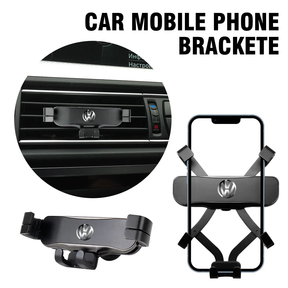 Gravity Car Mobile Phone Holder Mount 360 ° Rotazione Air Vent Clip Mobile Cell Stand Per Volkswagen Vw Golf Polo Passat Jetat