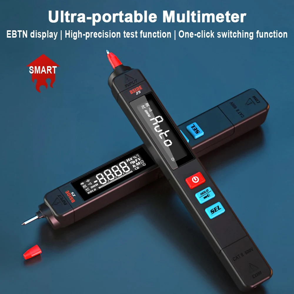 Smart Digital Multimeter Pen Type Tester Auto Non-Contact Voltage Detection Dc Ac Capacitance Ohm Diode Continuity Meter BSIDE digital multimeter,multimeter tester