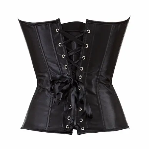 Caudatus Black Corset Top Plus Size Bustiers Overbust Satin Sexy Costume Corselet Brocade Vintage Style Bridal Korsett Women - Image 3