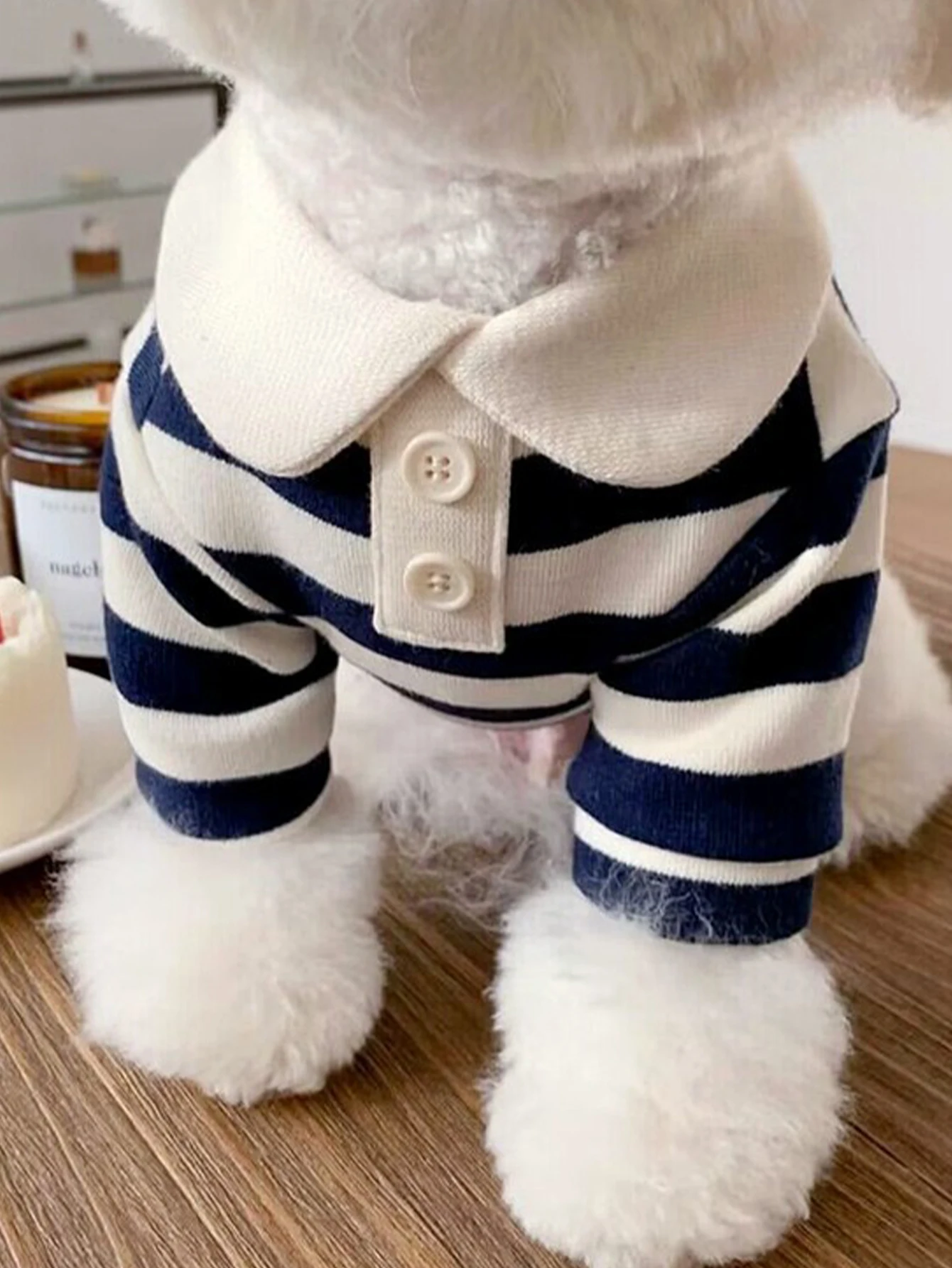 Dog Clothes Teddy York Shire Polo Shirt Summer Dress Striped Pet T-Shirt Dog Costume Soft Pullover Suit for Puppy dog clothes