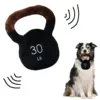 2024 new pet dog  kettlebell shaped dog squeaky toys 3 color can be choosed plush dog toy soft pet toy 2