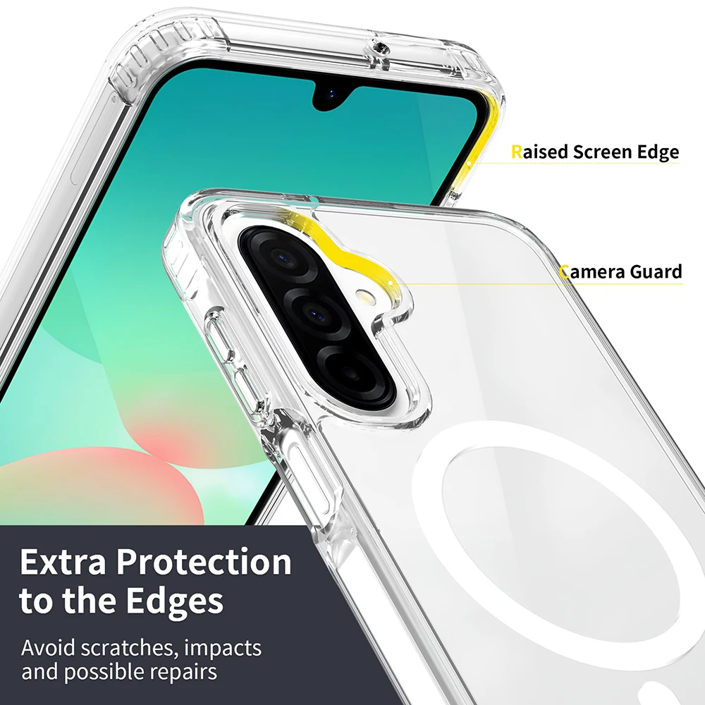 Magnetic Magsafe Wireless Charging Clear Hybrid Hard Cover Case