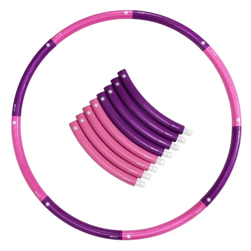 Fitness Exercise Hoop Removable 8 Section Foam Hoop Gym Fitness Thin Waist Circle Indoor Equipment