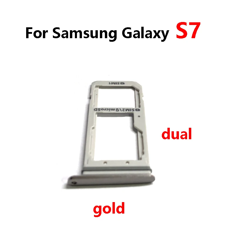 Sim Card Slot Tray Holder Sim Card Reader Socket for Samsung Galaxy S6 S7 Edge