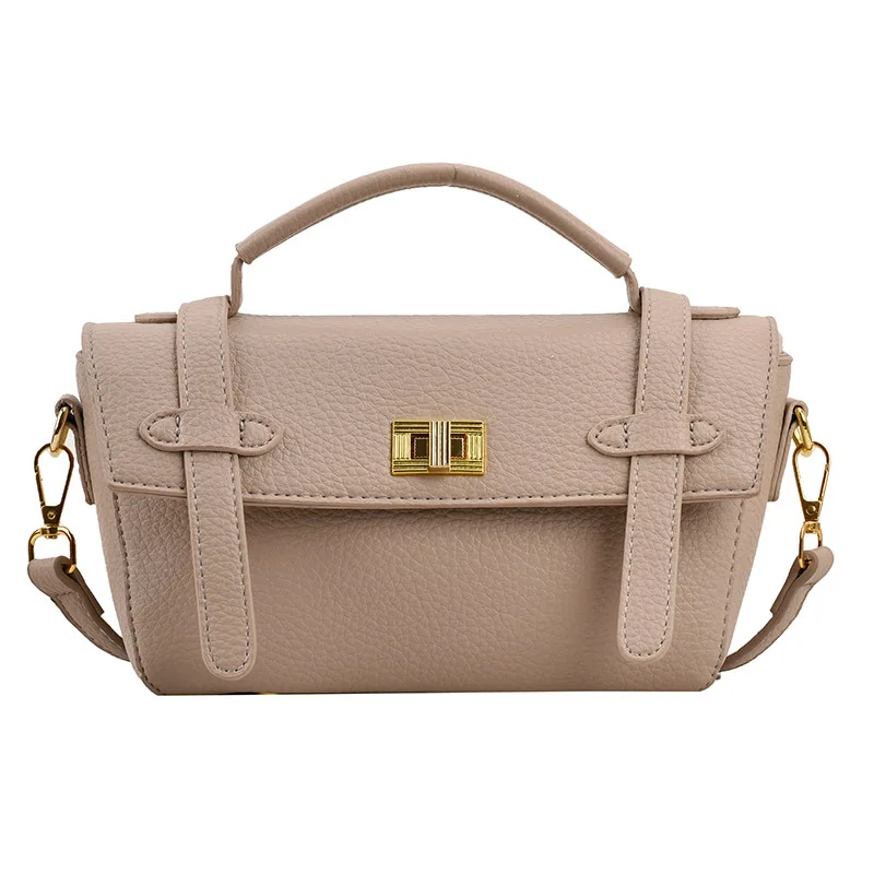 2023 New Handbag Trendy Design Small Mini Square Shoulder Bag for Women PU Leather Casual Crossbody Bag Mori Girl Preppy Style