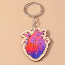 Charming Pink Heart Keychain Pendant for Women & Girls - Handbag Decor & DIY Jewelry Accessory (As picture shows)