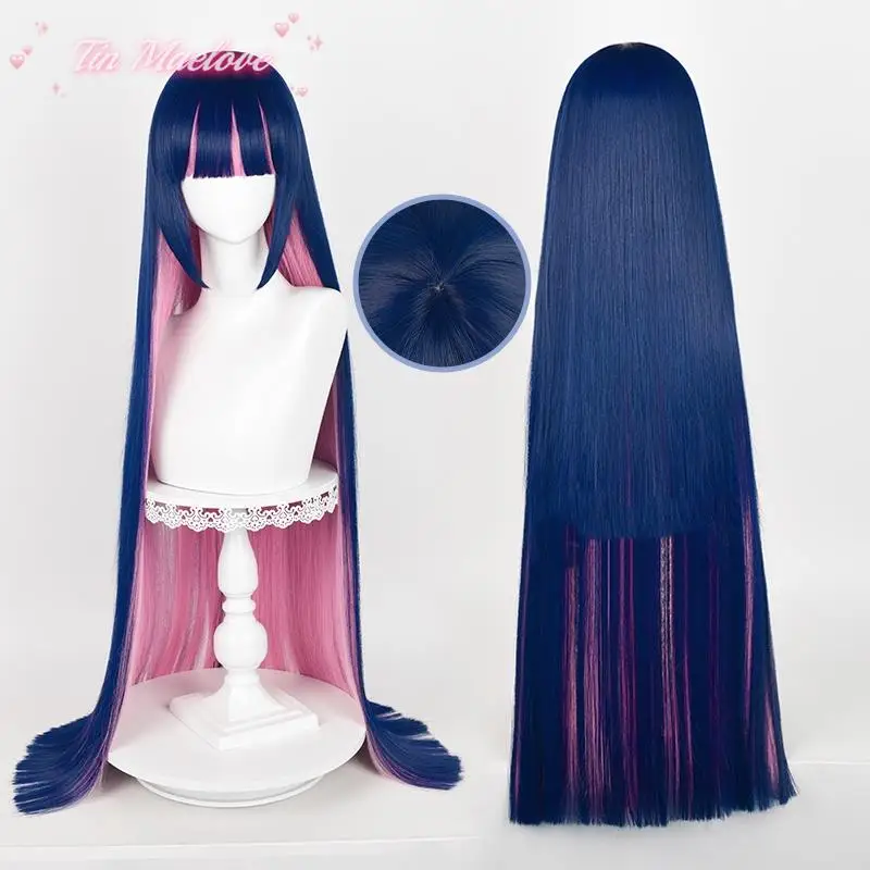 

Stocking Anarchy Cosplay Wig Anime Panty & Stocking with Garterbelt 100cm/120cm Long Heat Resistant Synthetic Hair Wigs+ Wig Cap