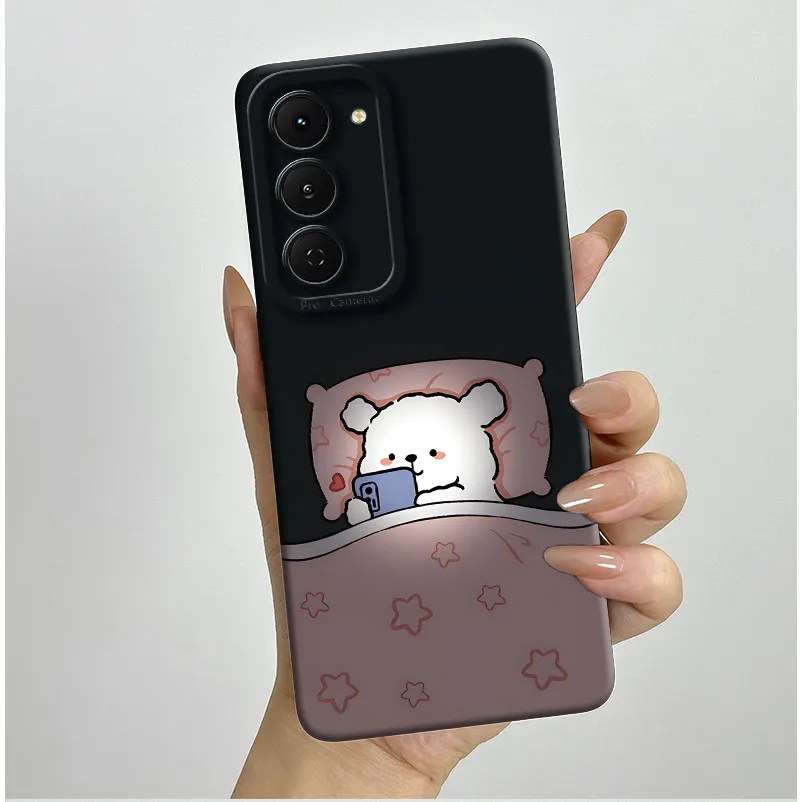 Aesthetic Flowers Slim Liquid Silicone Phone Case - Anti-Drop Protective Soft Cover