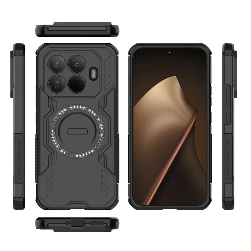 Breathable Heat Dissipation Magnetic Phone Case with Shockproof Airbag Corners and Durable TPU Frame