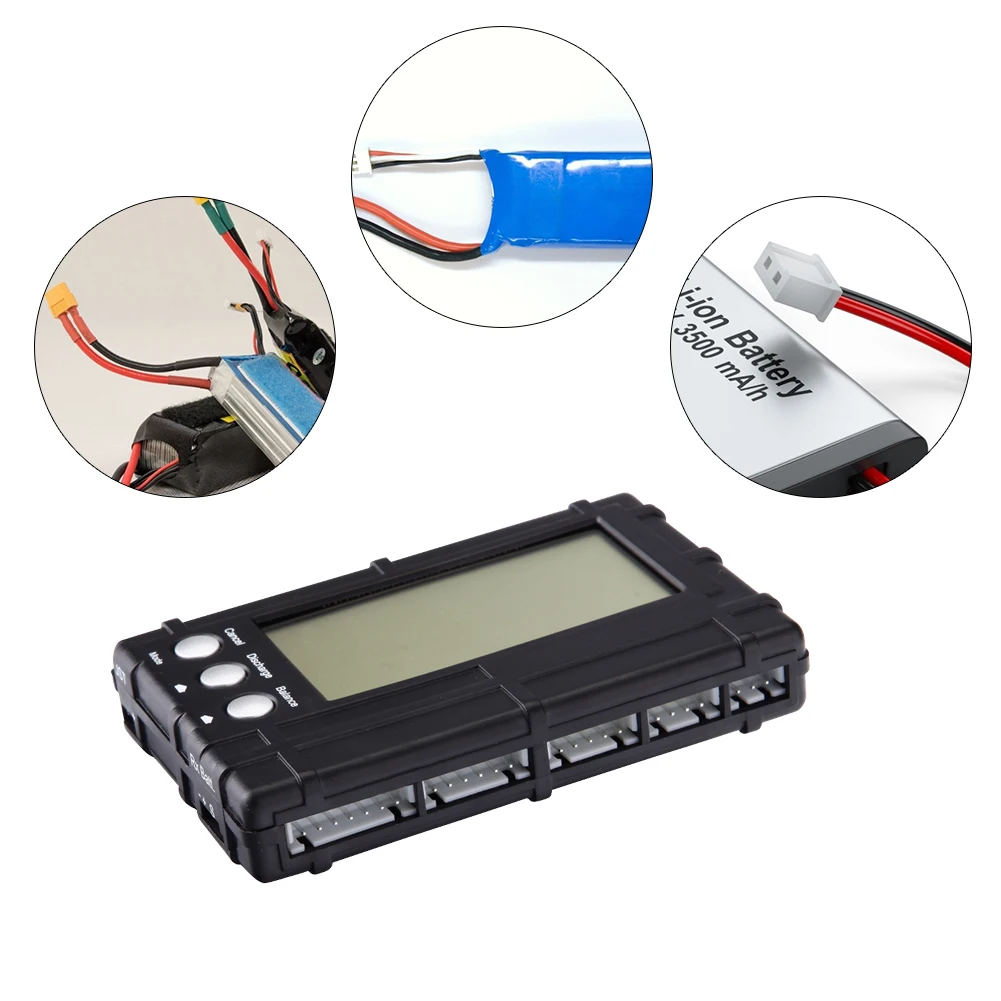 3 in 1 LCD RC Battery Discharger Balancer Meter Tester Voltage Balancer for 2-6s Li-Fe Battery Voltage Meter
