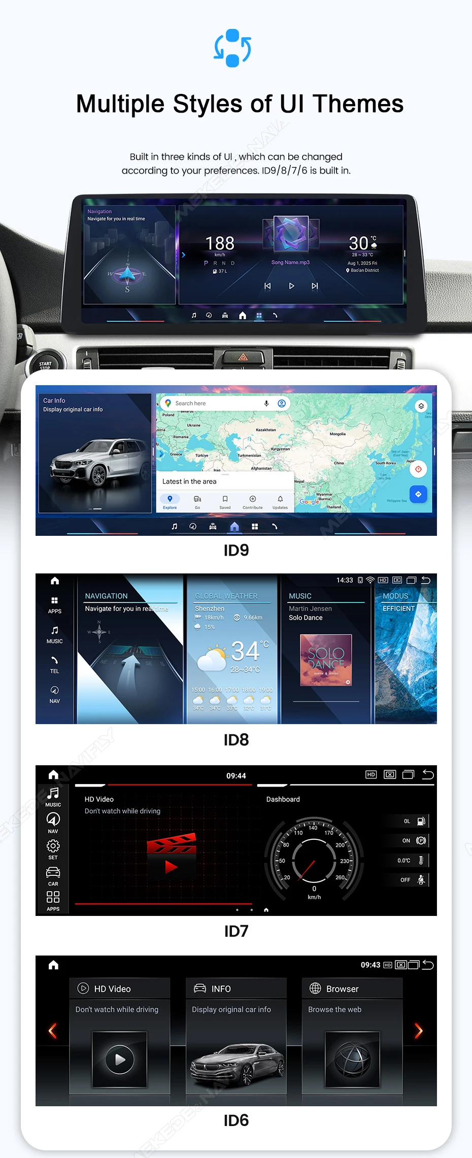 MEKEDE Auto-Multimedia-Intelligentes System für BMW X5 F15 X6 F16 (14-17) Kabelloses CarPlay Android Auto Mirror Link QLED 4G LTE WLAN – Detail 11
