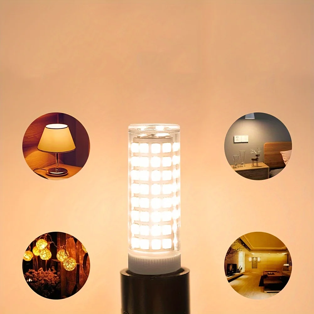 무지향성 LED 전구, 천장 선풍기, 샹들리에, 밝기 조절 불가, 110-220V T3/T4 베이스 교체, G9 12W, 5 개