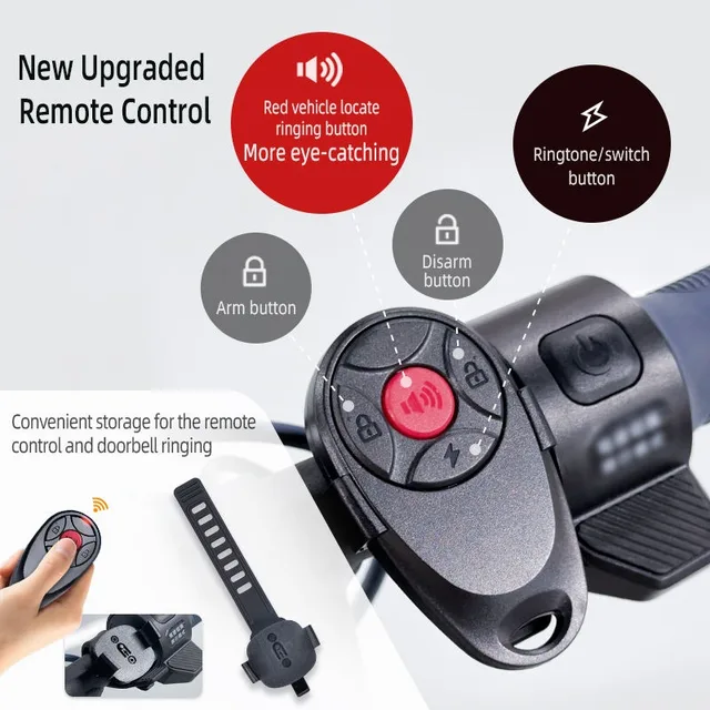 Wsdcam Vibration Bike Alarm Remote Control Bicycle Alarm 113dB Intrusion Detector Waterproof IP66 Vehicle Search Bike Alarm 5