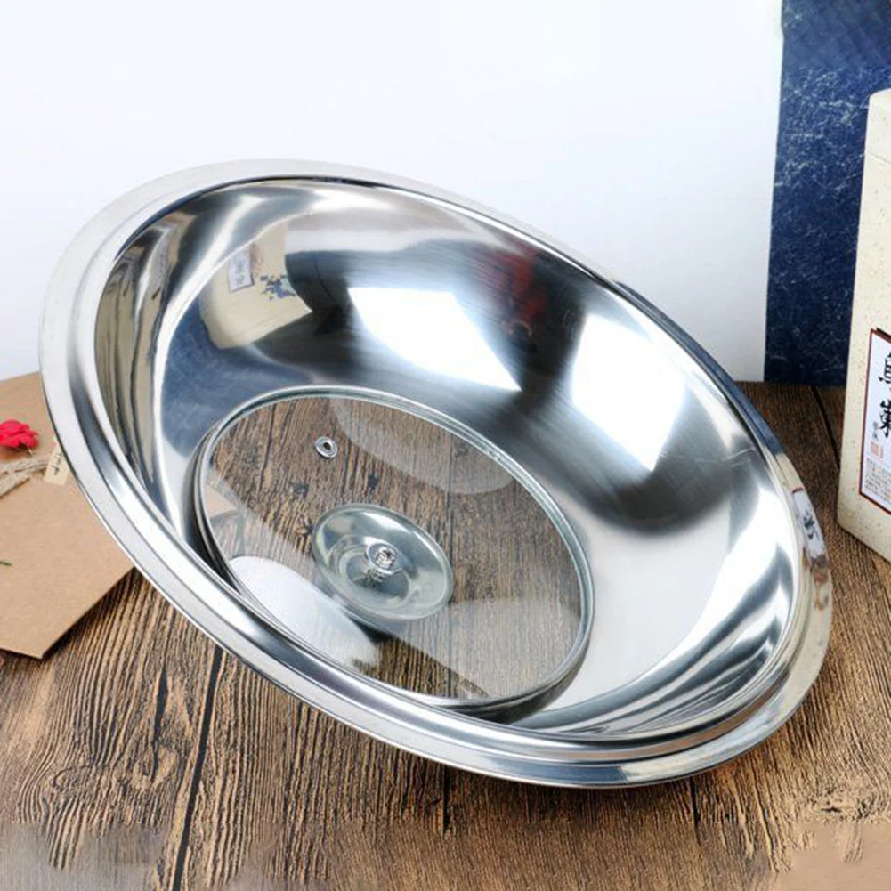 Wok Lid Pot Lid Combined Vegetable Cover 36CM 28CM 32CM Stainless Steel Kitchen Supplies Accessories