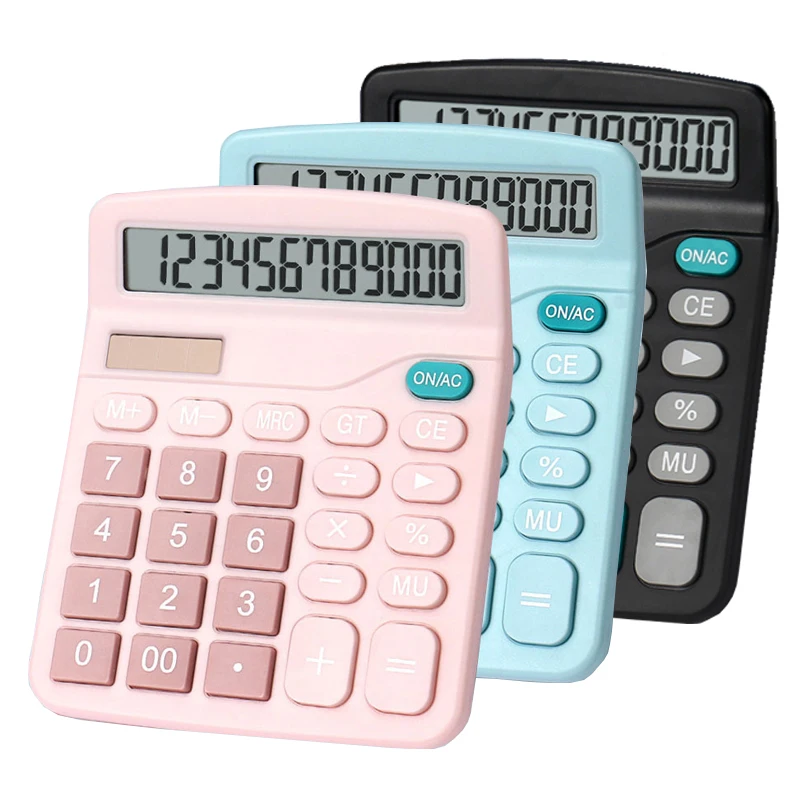 

12 Digits Electronic Calculator Desktop Calculators Home Office School Solar Energy Calculators Financial Accounting Tools