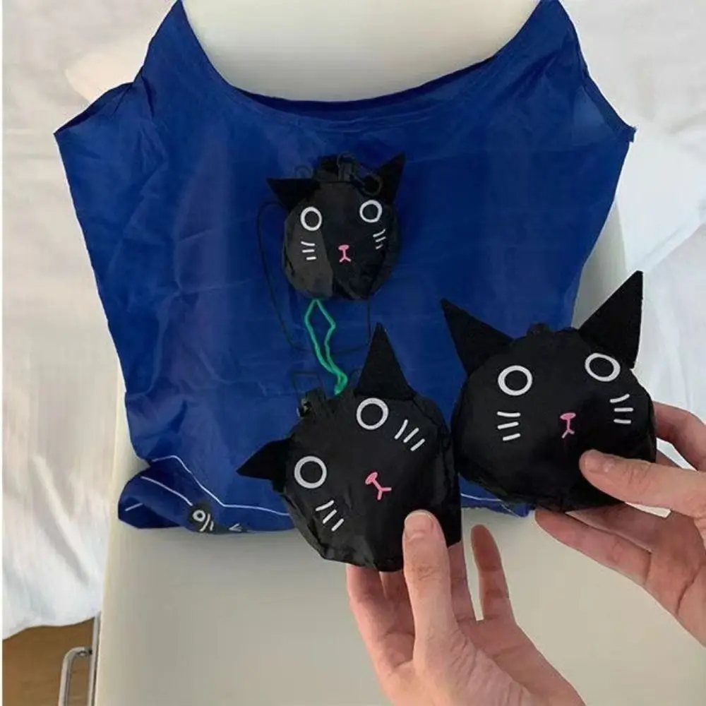 Waterproof Frog Foldable Shopping Bag Cat Handbag Foldable Eco Bag Large Capacity Cloth Shopping Storage Travel