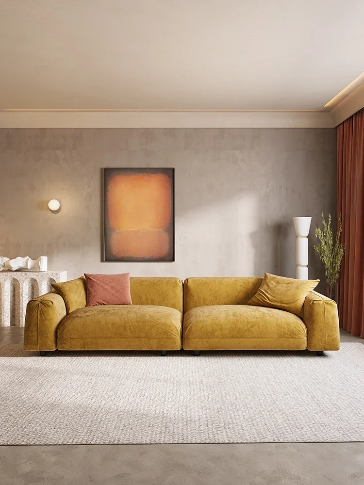

Italian designer fabric sofa cream wind bow sofa for three people