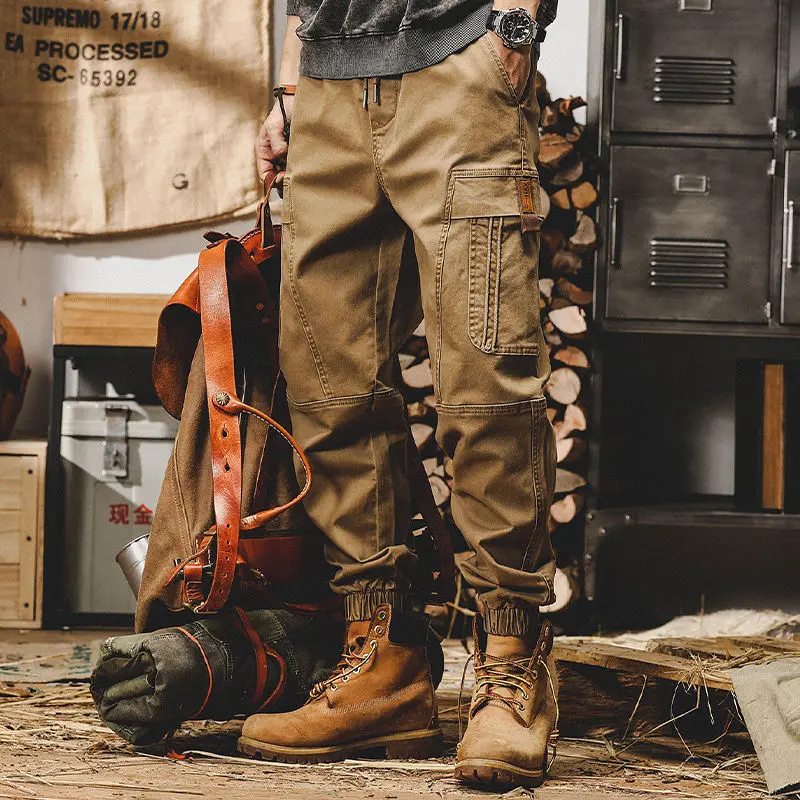 

Army Combat Tactica Cargo Pants Men Black Cargo Trousers Male Vintage Japanese Streetwaer Hip Hop Pockets Casual Safari Style