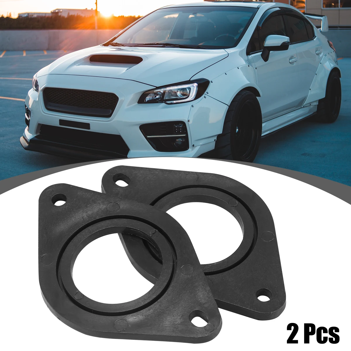 Uxcell 2 Pcs Black Plastic Auto Car Tweeter Speaker Mounting Adapter Bracket Rings for Toyota for Subaru for Lexus