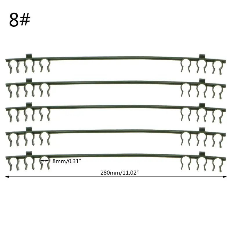 

5 шт., пластиковые зажимы для фиксации растений, стойка для стебля, поддержка виноградной лозы, овощи, ферма Flo, Прямая