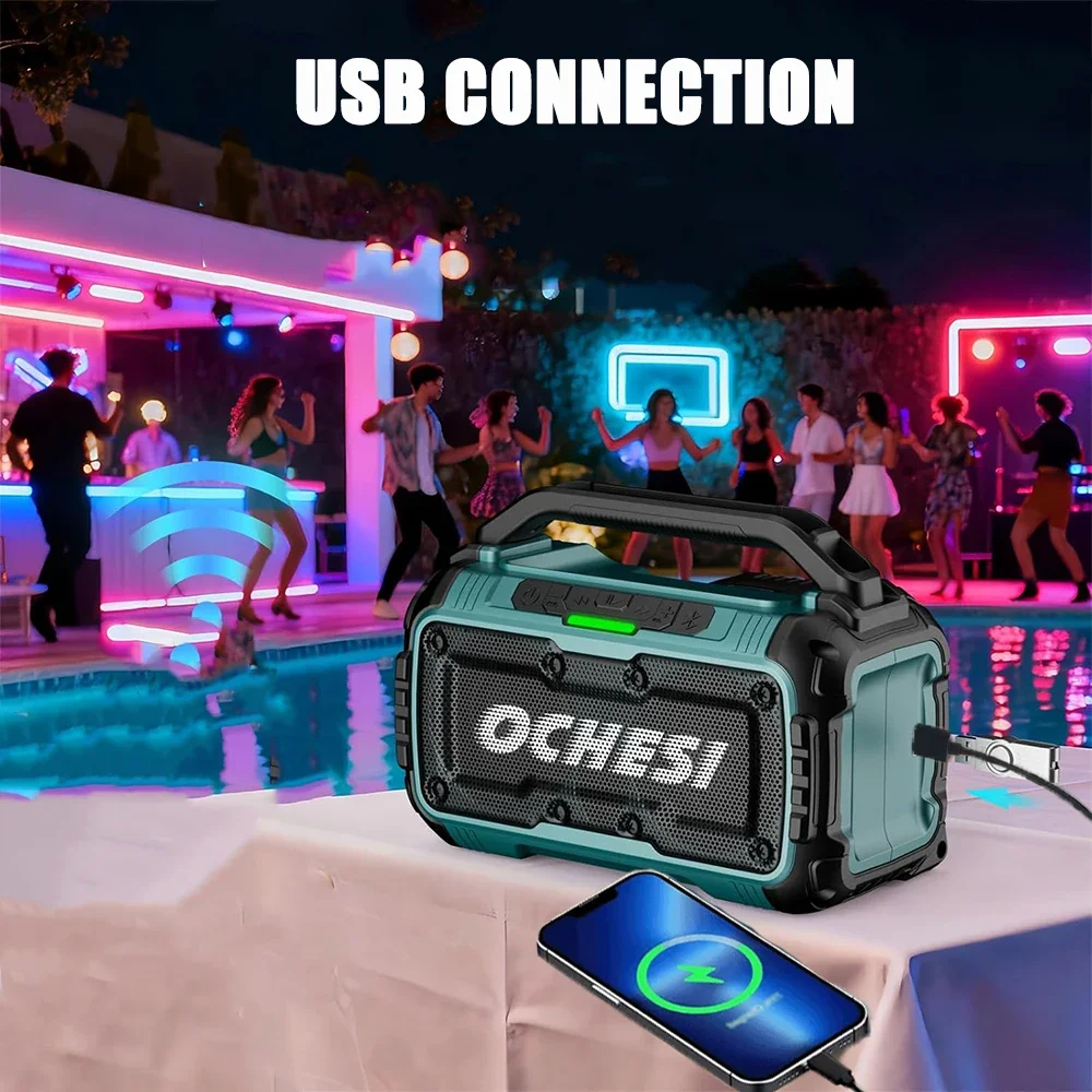 마키타 18V 배터리용 블루투스 스피커 USB 타입-C 포트 충전 방수 라우드스피커 스테레오 서라운드