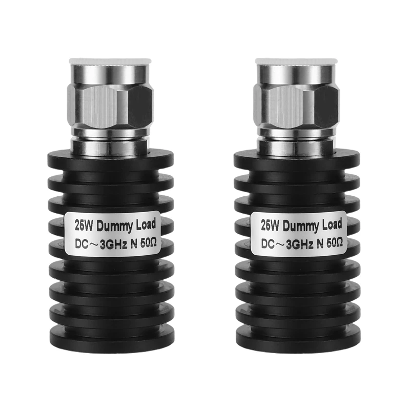 

2X RF Coax 25W N Штекерный разъем, маленький 50 Ом, муляж нагрузки