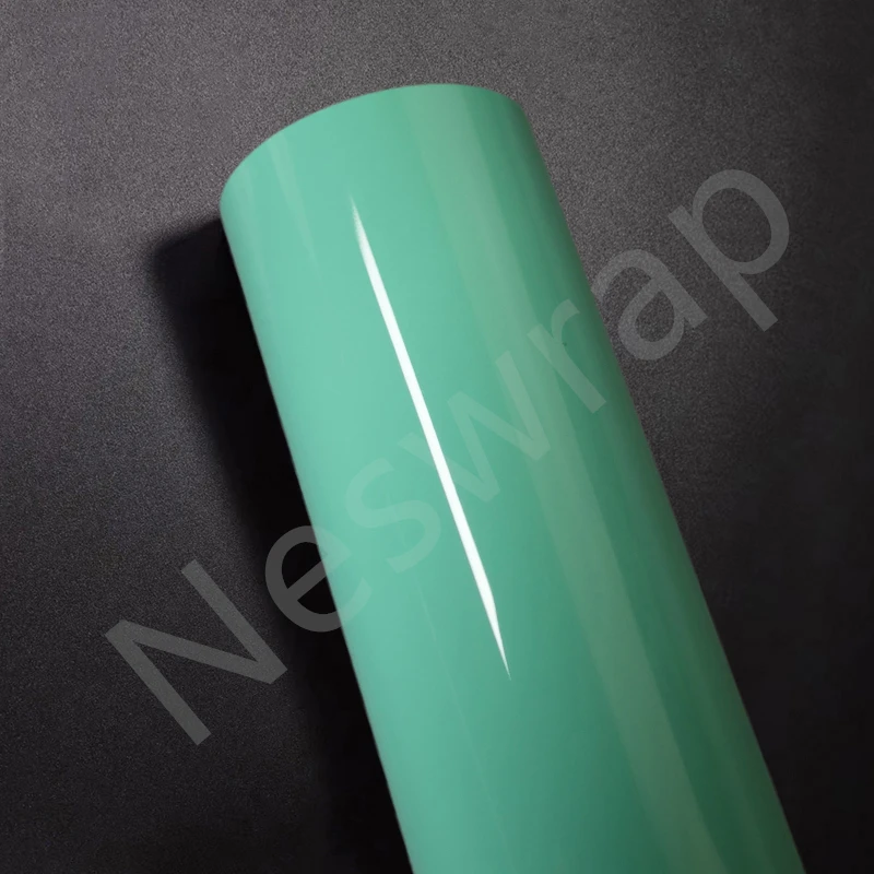 

Highest quality PET mint green vinyl wrap film (PET Liner) Ultra Gloss vinyl wrap For Car Wrap quality Warranty