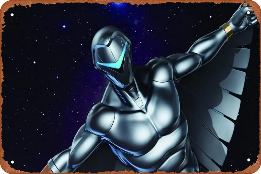 SilverHawks Супергерои Плакат Металлический жестяной знак Настенный декор ретро металлические знаки 8x12 дюймов