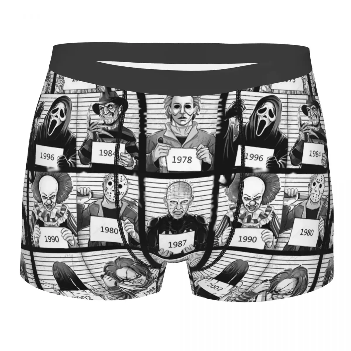 Boxer Shorts Panties Briefs Men Horror Prison Underwear Halloween Myers  Chucky Jason Horror Movie Soft Underpants for Homme - AliExpress