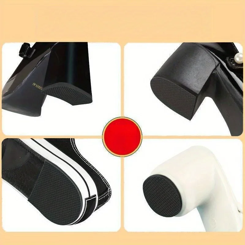 1 Rolle dicker, rutschfester, verschleißfester Schuhsohlenaufkleber – abriebfester Fersenschutz für leisen, klobigen Fersenschutz mit Klangunterdrückung – Detail 6