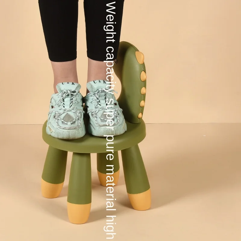 Children's Backrest Chair Home Thickened Non-slip Cartoon Creative Dinosaur Animal Baby Stool Dropshipping