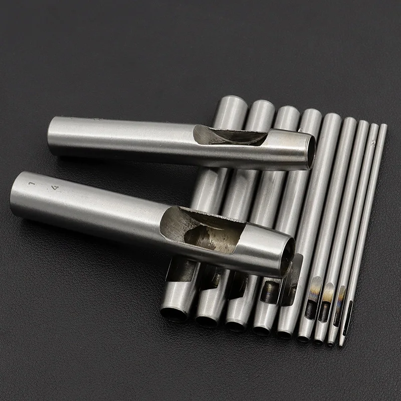 할로우 펀치 세트, 라운드 홀 펀치 수공구 키트, 가죽 공예 시계 밴드, 원단, 플라스틱, 종이, 벨트, 개스킷 샤프용 스틸 다이