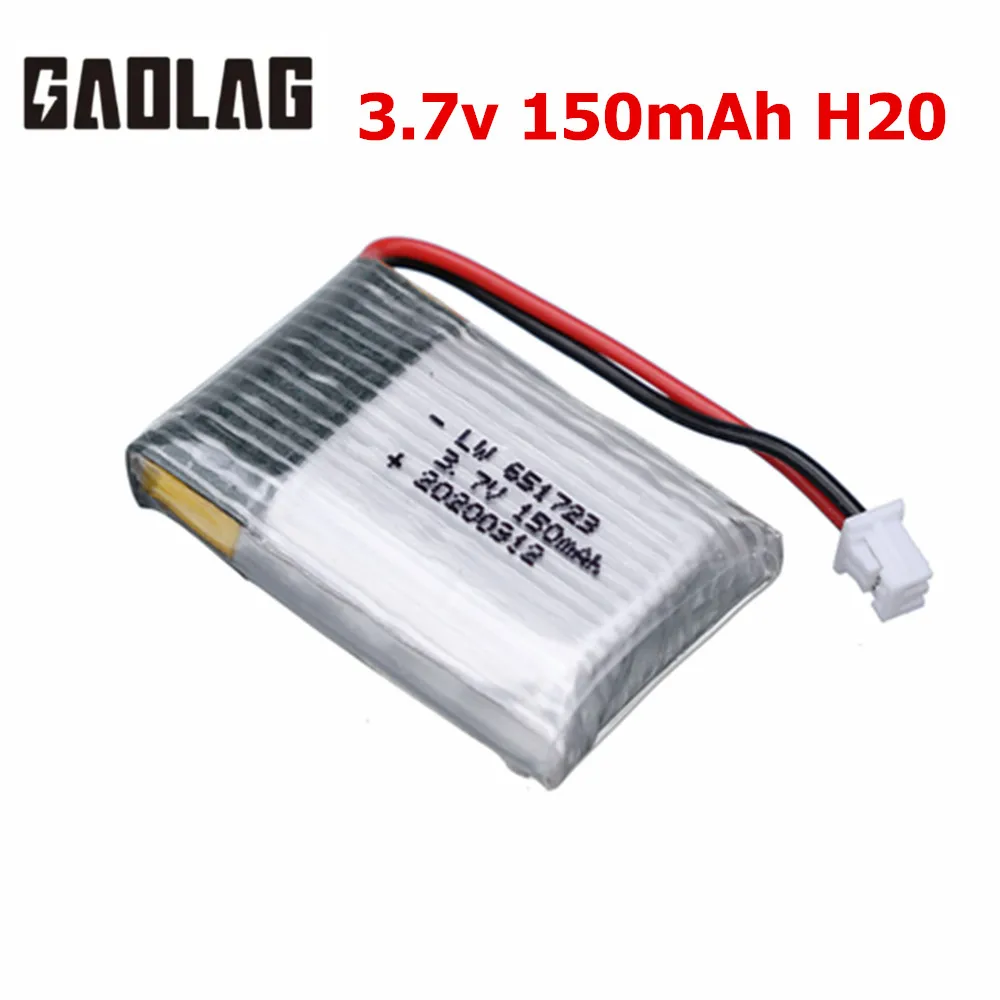 6 Batteries 3.7V 150mAh 30C + Chargeur 6-en-1 – Pour Drone H36 E010