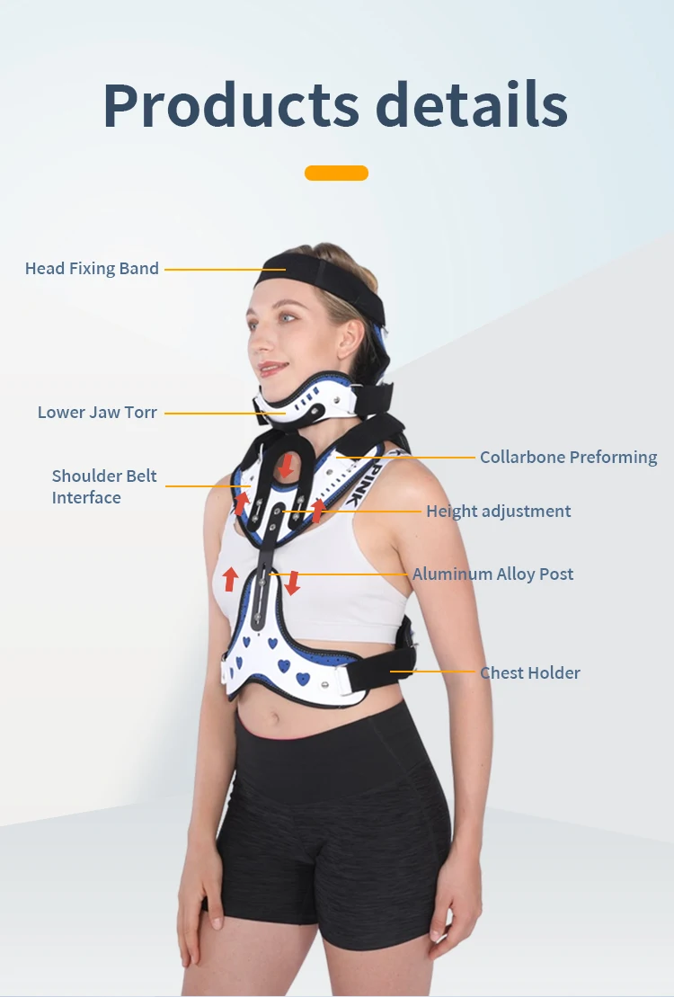 Cervical Thoracic Orthosis Head Neck Brace for Thoracic Spine Cervical Immobilization 8 Cervical Thoracic Orthosis Head Neck Brace for Thoracic Spine Cervical Immobilization 3