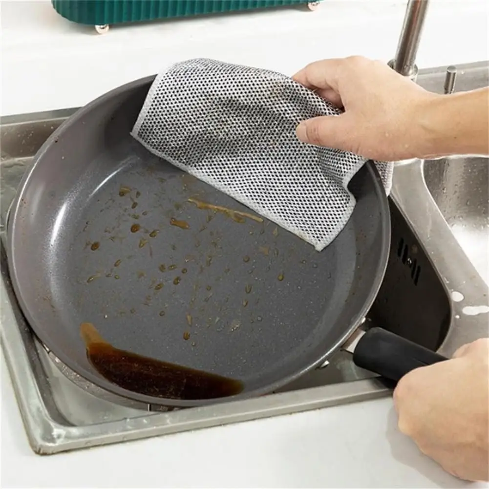 Cotton Bar Towels Multipurpose Wire Dishwashing Rags For Wet And Dry Double  Stainless Steel Scrubber Stainless Steel Scrubber - AliExpress