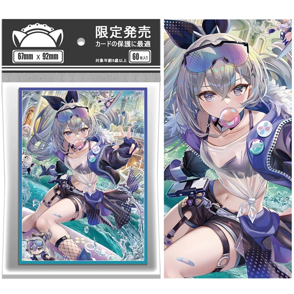 60 Pz Olografico Anime Card Sleeves Perfect Fit Mtg/Pkm Star Rail Silver Wolf Card Protector Per Carte Ptcg Carte Sportive