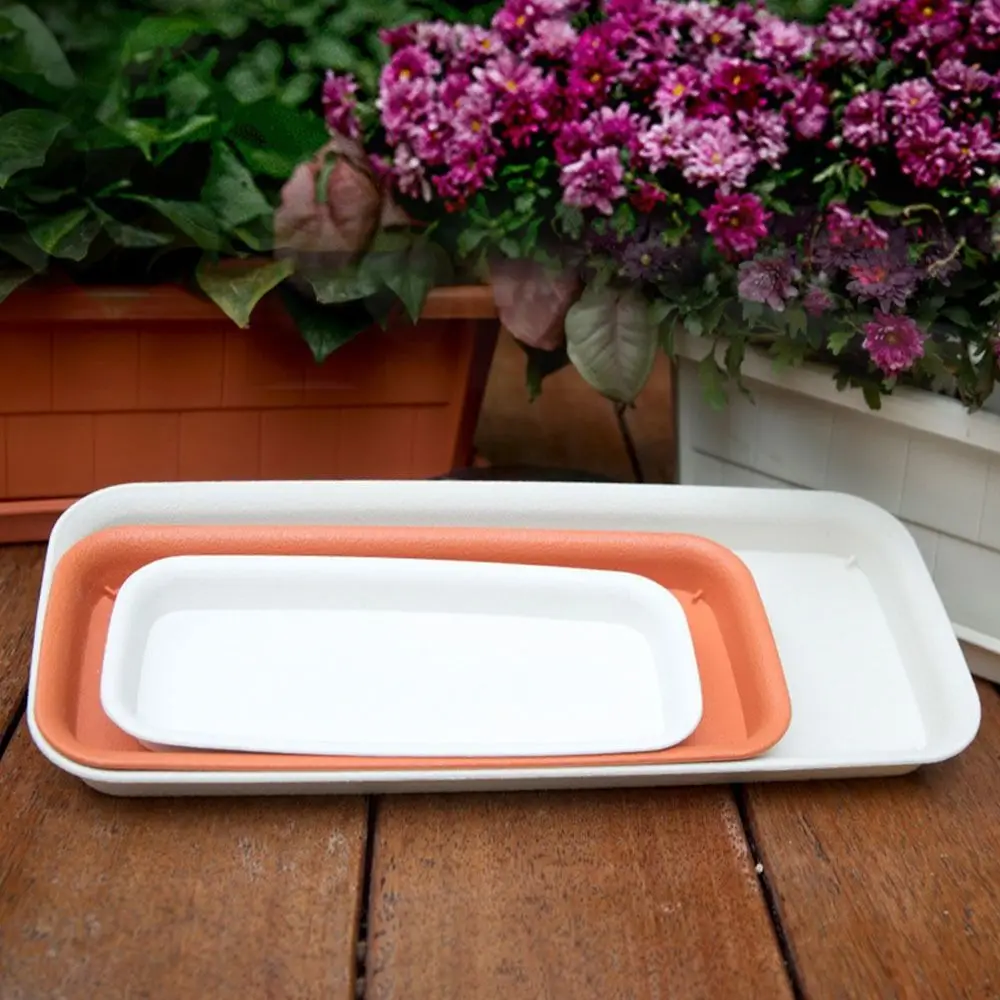 1Pcs Plastic Plant Saucer Drip Trays Indoor Outdoor Rectangle Durable plant saucer plastic plant saucer