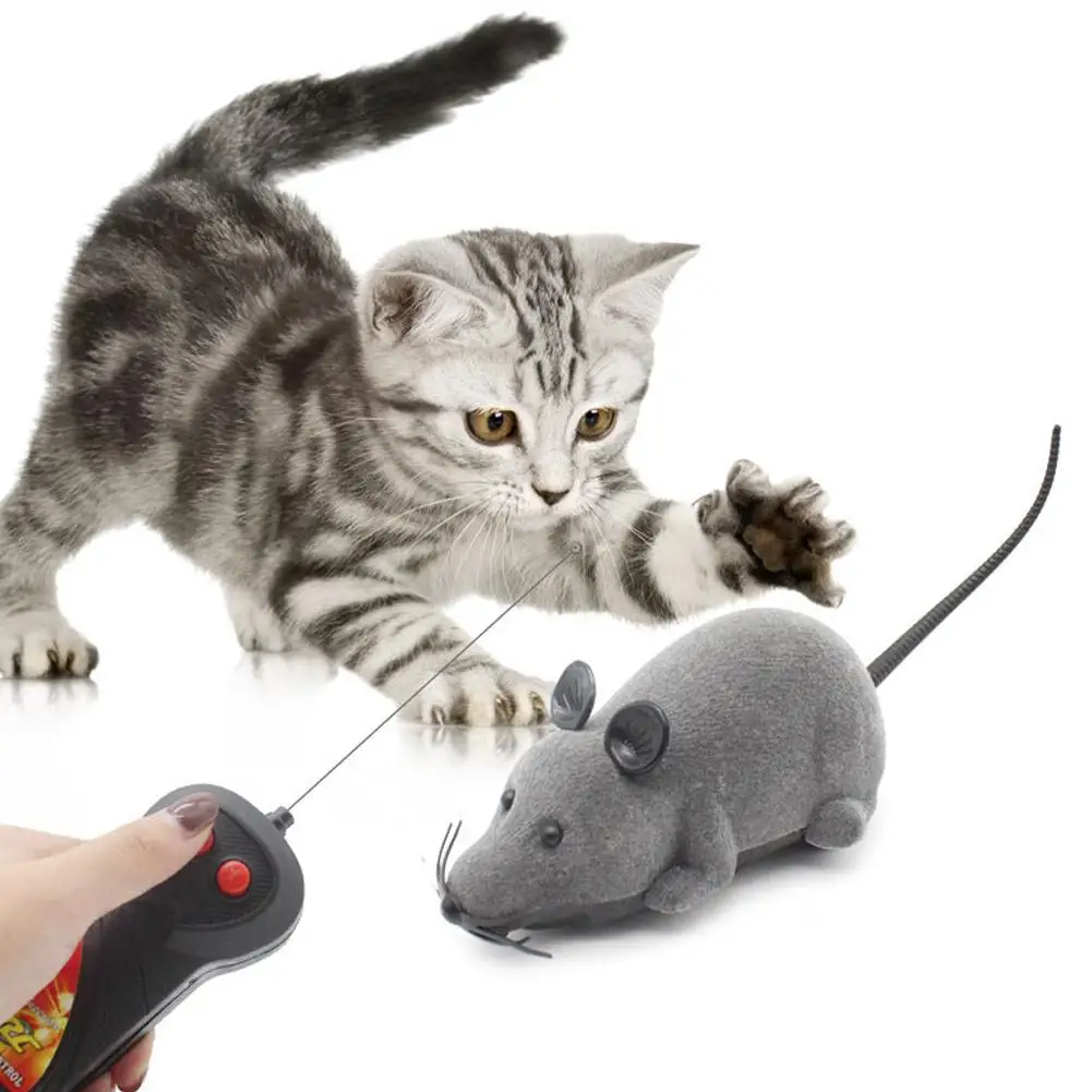 Cat Toy Wireless Remote Control Mouse Toy For Cat Kitten Realistic Mice