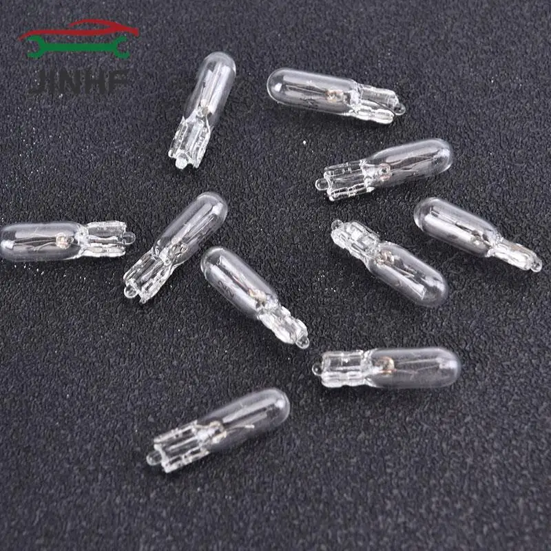 

New 10Pcs 12V 1.2W T5 2800K Glass Amber Light Bulb Dashboard Instrument Panel Brake Light Bulbs Headlights Lamp Lights