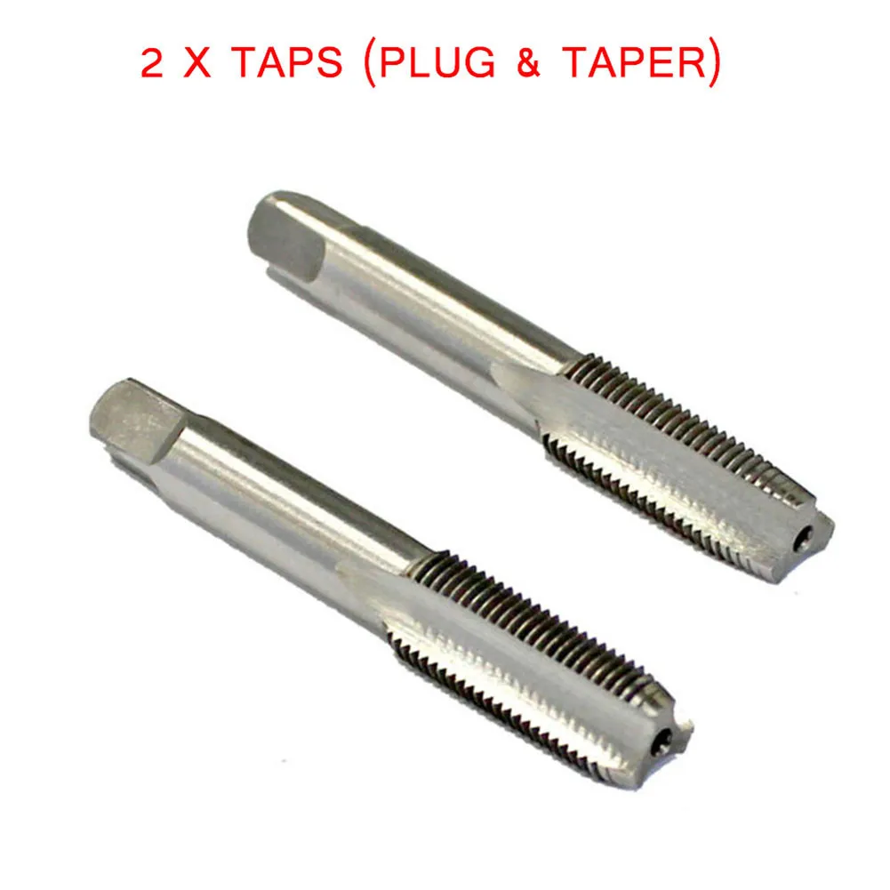 금속 가공 탭 M10 x 1mm 미터법 테이퍼 HSS 드릴 공구 기계 탭, 고경도, 스테인레스 스틸 및 철에 적합, 2개