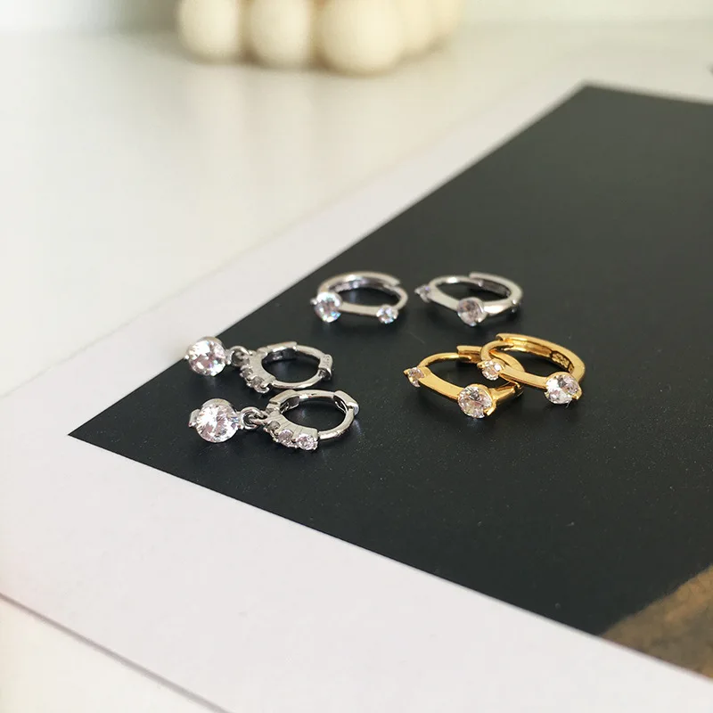 925 Sterling Silver Earrings Exquisite Petite Simple Unique Style Elegant Fashionable Light Luxurious Ear Accessories for Women - 4