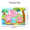 1pc 11*15cm Wooden Jigsaw Puzzle Cartoon Animal Parent-child Theme Puzzles Game Kids Montessori Educational Toys for Children 6